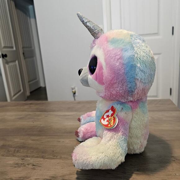 TY Beanie Boo's Collection Cooper Unicorn Sloth Plush Stuffed Animal Toy 11" - Picture 4 of 10